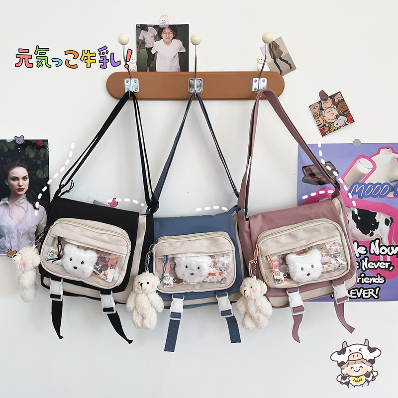 Bagslight Luxurys Cute Bagscartoon Bear Luxurys Schoolbag Transparent Kitten Girl Heart Large Capacity Student Postman's Messenger Bag
Bagslight Luxurys Cute Bagscartoon Bear Luxurys Schoolbag Transparent Kitten Girl Heart Large Capacity Student Postman's Messenger Bag