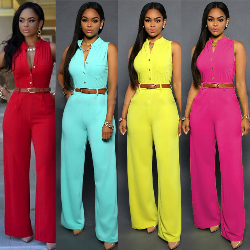 Elegant Jumpsuits and Rompers for Women Sleeveless Back Mesh Belts Long Wide Leg Jumpsuit Ladies Overalls Combinaison Femme, Black
Elegant Jumpsuits and Rompers for Women Sleeveless Back Mesh Belts Long Wide Leg Jumpsuit Ladies Overalls Combinaison Femme, Black