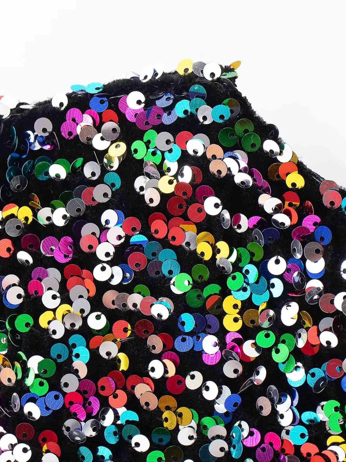 Foridol Colorful Sequin Blouse Shirt Casual Sexy Club Crop Top V Neck Short Tops Blouse Shirts Summer 210415