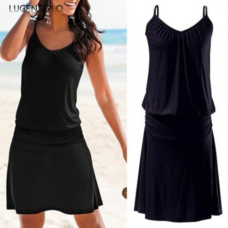 Lugentolo Womens Dress Summer Loose Printed Wavy Pattern Beach New Style Casual Sleeveless Sexy Female Short Dress, Black
Lugentolo Womens Dress Summer Loose Printed Wavy Pattern Beach New Style Casual Sleeveless Sexy Female Short Dress, Black
