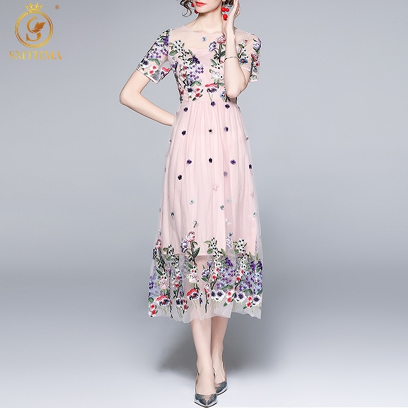 Fashion Summer Dress Women's Short Sleeve Gorgeous Mesh Floral Embroidery High Waist Vestidos 210520, Photo color
Fashion Summer Dress Women's Short Sleeve Gorgeous Mesh Floral Embroidery High Waist Vestidos 210520, Photo color