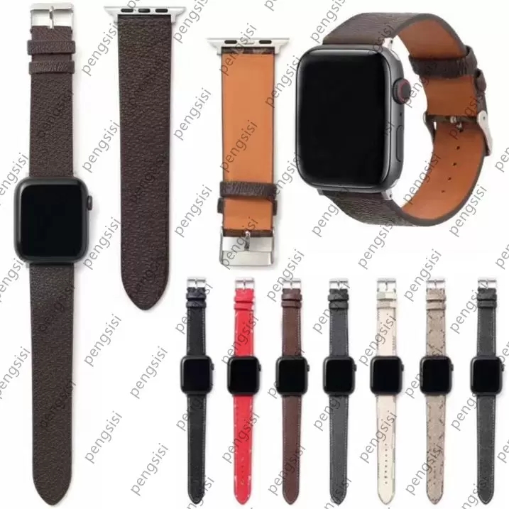 Top designer Watchbands Watch strap Band 38mm 40mm 41mm 42MM 44mm 45MM iwatch 2 3 4 5 6 7 bands Letter Print Leather Straps Bracelet Fashion Stripes watchband
Top designer Watchbands Watch strap Band 38mm 40mm 41mm 42MM 44mm 45MM iwatch 2 3 4 5 6 7 bands Letter Print Leather Straps Bracelet Fashion Stripes watchband