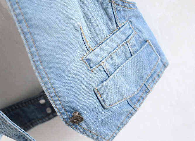 Korean Fashion Hooded Summer Waistcoats Denim Vest Women Sexy Halter Sleeveless Jean Jacket Female Slim Veste Femme Coat 211120