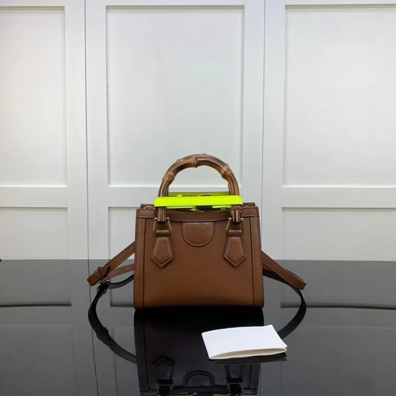 Fashion Bag Genuine Leather New Design Bamboo Handle Mini Size Tote Handbag for Womens Lady Luxury Crossbody-bag от DHgate WW