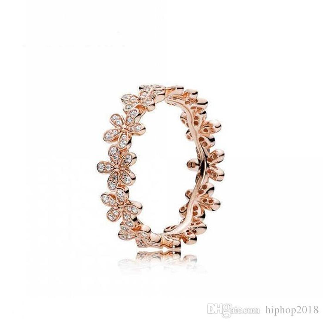 Women's 925 Sterling Silver Wedding Rings Cubic Zirconia Diamonds for Style Women Rose Gold Diamond Engagement Ladies Gift with Box