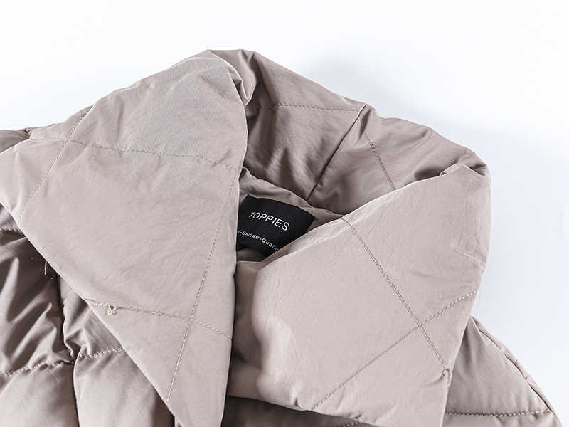 Toppies Winter Coat Women Parkas Thicker Warm Plaid Bubble Korean Puffer jacket fashion outwear 211018