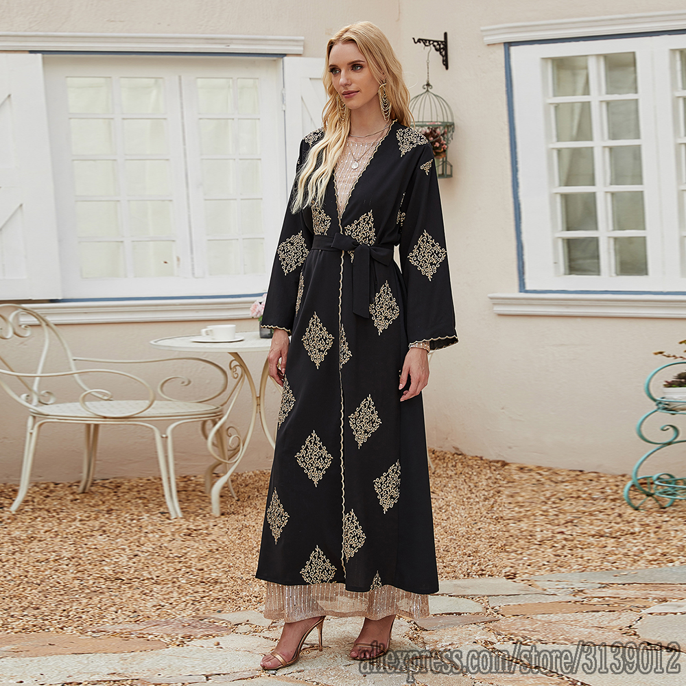 Open Abaya Dubai Kimono Cardigan Muslim Hijab Dress Kaftan Islam Clothing Abayas For Women Caftan Marocain Robe Musulman Femme
Open Abaya Dubai Kimono Cardigan Muslim Hijab Dress Kaftan Islam Clothing Abayas For Women Caftan Marocain Robe Musulman Femme