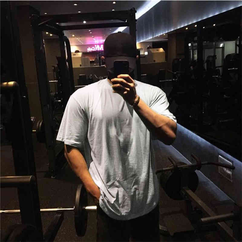 Oversized Gym Clothing Fitness Mens T Shirt Street Hip Hop Sportswear Loose Half Sleeve T-shirt Muscle Man Bodybuilding Tshirt 210421, Dark grey
Oversized Gym Clothing Fitness Mens T Shirt Street Hip Hop Sportswear Loose Half Sleeve T-shirt Muscle Man Bodybuilding Tshirt 210421, Dark grey