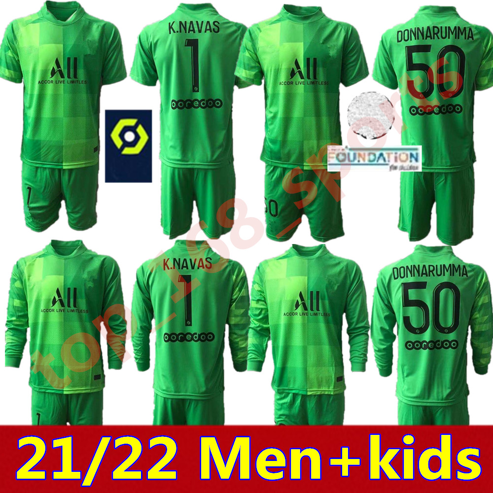 21 22 adult Men kits Youth Germain Long Sleeve Soccer jerseys GK 2021 2022 Goalkeeper 1 Keylor Navas Jersey 50 Gianluigi Donnarumma Kids kit Football Shirt, As pic
21 22 adult Men kits Youth Germain Long Sleeve Soccer jerseys GK 2021 2022 Goalkeeper 1 Keylor Navas Jersey 50 Gianluigi Donnarumma Kids kit Football Shirt, As pic