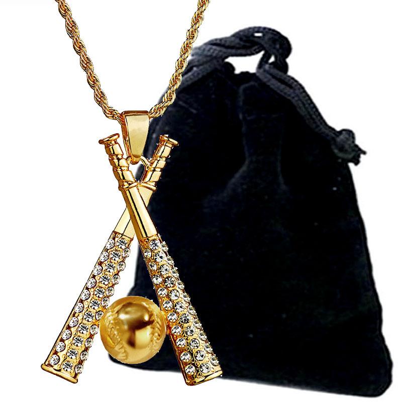 Pendant Necklaces Hip- Rhinestone Baseball Necklace Twisted Rope Chain Men Fashion Jewelry Accessories
Pendant Necklaces Hip- Rhinestone Baseball Necklace Twisted Rope Chain Men Fashion Jewelry Accessories