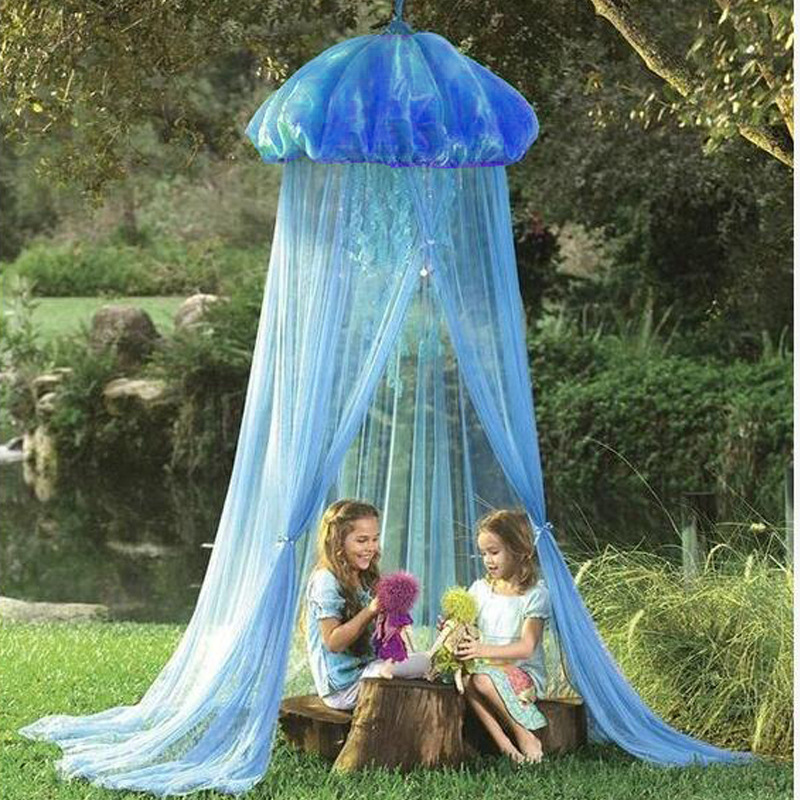 Dia50cm H240cm Hung Dome Mosquito Net Blue Jellyfish Shaped Bed Canopy Play Tent Bedding Netting Curtains Toy House Decoration
Dia50cm H240cm Hung Dome Mosquito Net Blue Jellyfish Shaped Bed Canopy Play Tent Bedding Netting Curtains Toy House Decoration