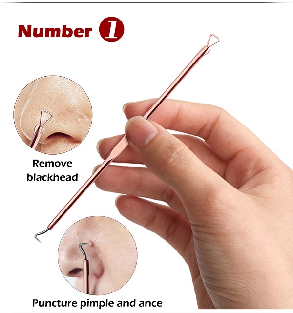 Black head remover pore cleanser tools skin cleaning device professional double-head acne needle pimple extractor skin care tool super quality