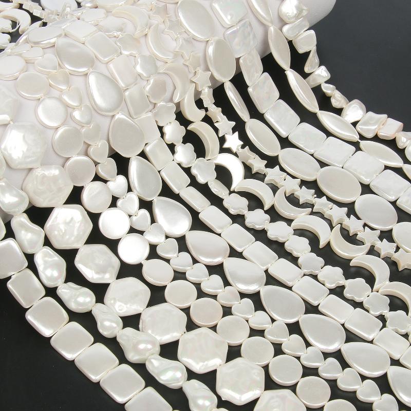 Other Imitation Pearl White Heart Shell Beads Round Square Star Loose Baroque For Jewelry Making Necklace Bracelet DIY Supplies
Other Imitation Pearl White Heart Shell Beads Round Square Star Loose Baroque For Jewelry Making Necklace Bracelet DIY Supplies