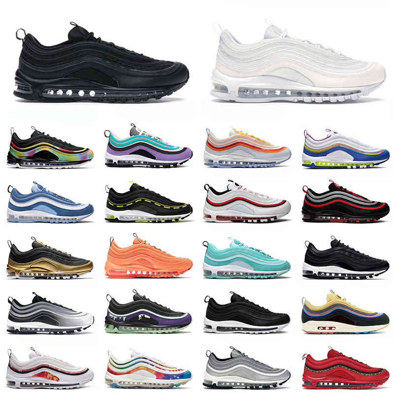 Classic 97 Sports Running Shoes Triple Black ALL White Women Men Satan MSCHF Jesus Worldwide Indigo Storm Tropical Twist 97s Outdoor, Customize
Classic 97 Sports Running Shoes Triple Black ALL White Women Men Satan MSCHF Jesus Worldwide Indigo Storm Tropical Twist 97s Outdoor, Customize