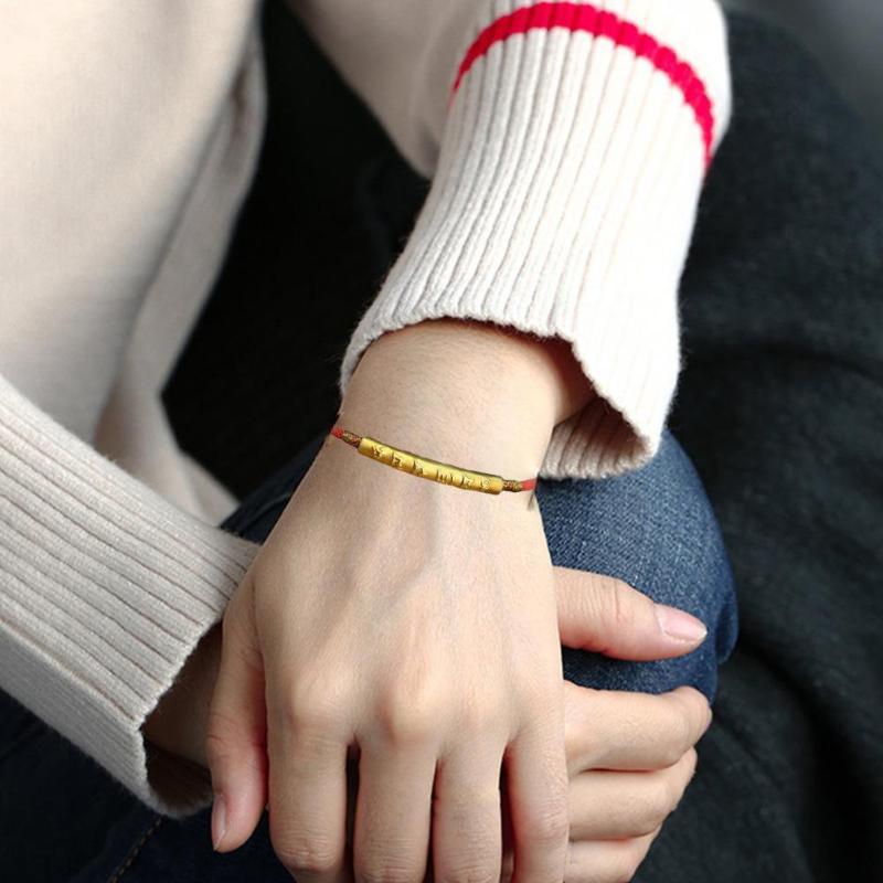Charm Bracelets Tibetan Buddhist Handmade Knots Thread Creative Irregular Copper Beads Red Black Rope Pulling Bracelet For Women Men, Golden;silver
Charm Bracelets Tibetan Buddhist Handmade Knots Thread Creative Irregular Copper Beads Red Black Rope Pulling Bracelet For Women Men, Golden;silver