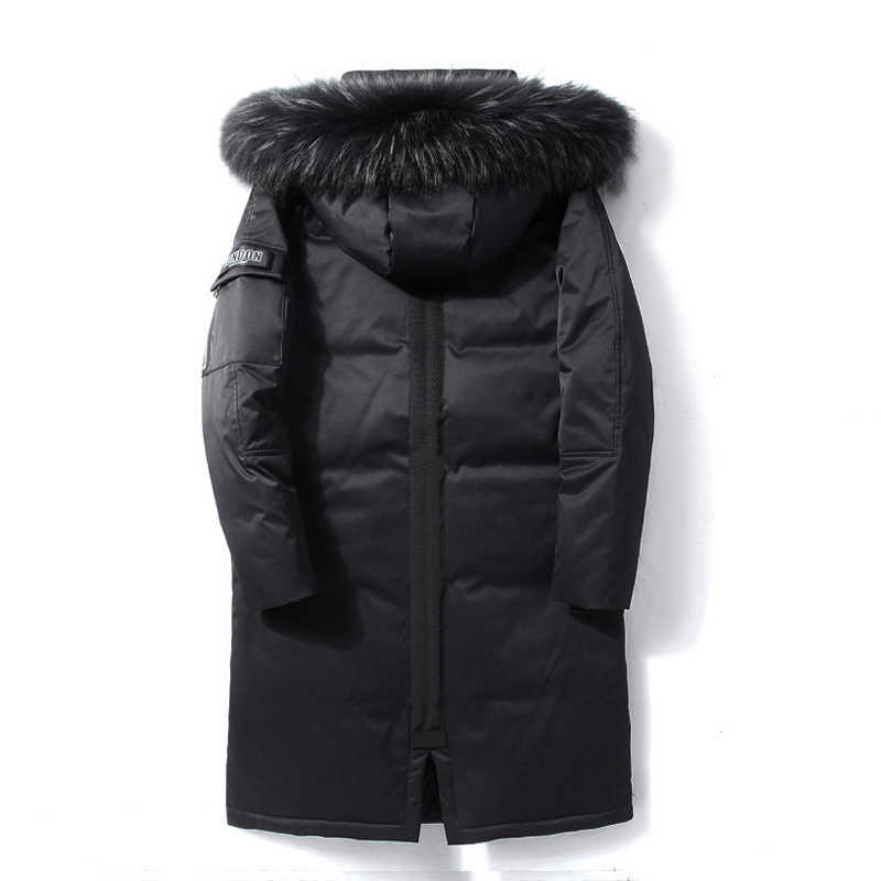 90%Down Jackets winter men's down jacket high quality Detachable Fur Collar male's jackets thick warm Outdoor windproof 210818