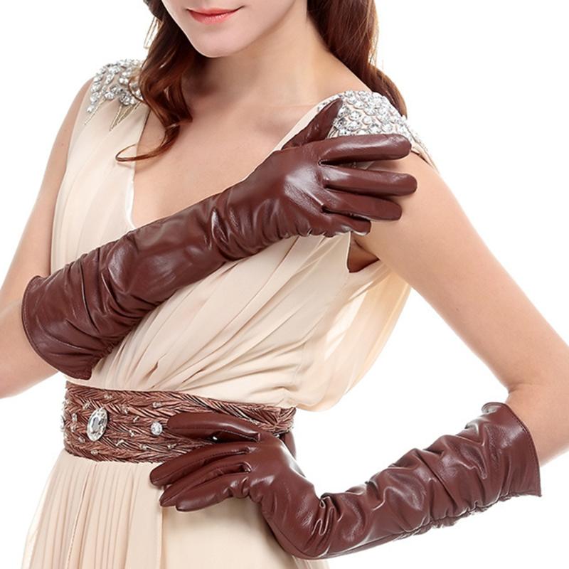 Five Fingers Gloves Women's Long Genuine Sheepskin Leather Evening Party Dinner Dress Etiquette Glove Retro Style Banquet Accessories S2151
Five Fingers Gloves Women's Long Genuine Sheepskin Leather Evening Party Dinner Dress Etiquette Glove Retro Style Banquet Accessories S2151
