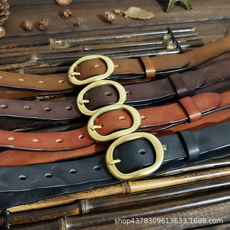 Belts & Accessories 2.8cm Korean Style Vintage Crumpled Trendy Brass Buckle Womens Genuine Leather New Pure Cowhide All-Matching Jeans Belt No. 2, Black
Belts & Accessories 2.8cm Korean Style Vintage Crumpled Trendy Brass Buckle Womens Genuine Leather New Pure Cowhide All-Matching Jeans Belt No. 2, Black