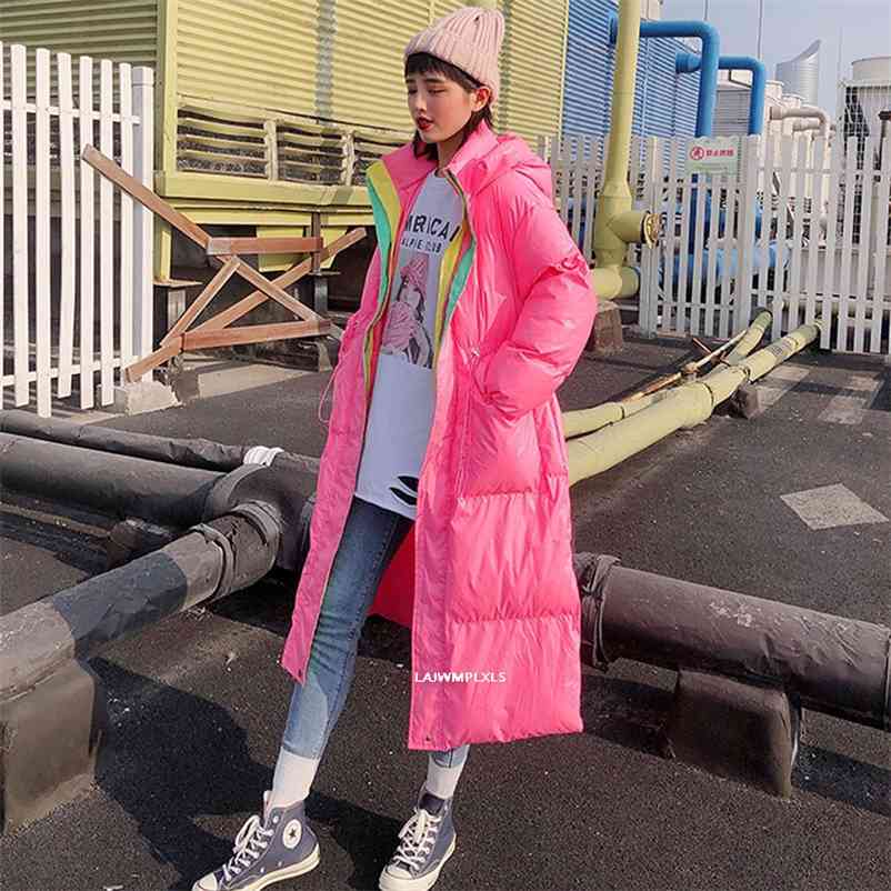 Coat Winter Down Jacket For Women Casual Fashion Hooded Parkas Bright candy-color Long Thick Warm Outwear Female 210519, White
Coat Winter Down Jacket For Women Casual Fashion Hooded Parkas Bright candy-color Long Thick Warm Outwear Female 210519, White