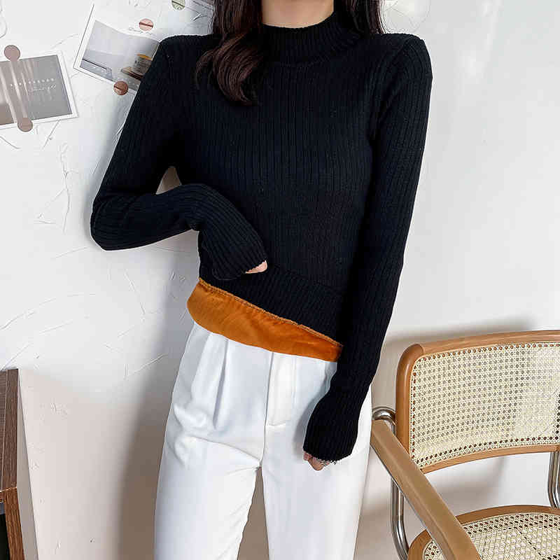 Winter Women Velvet Sweater Long Johns Elegant Knitted Pullovers Sleeve Warm For 210518, White
Winter Women Velvet Sweater Long Johns Elegant Knitted Pullovers Sleeve Warm For 210518, White