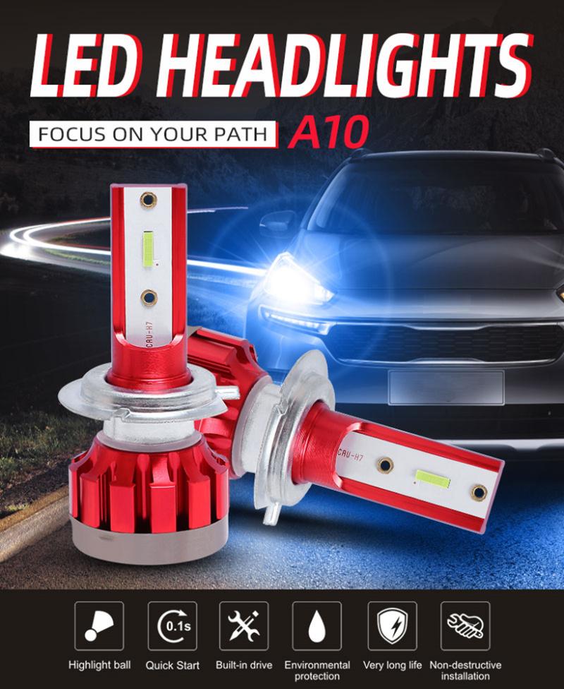Car Headlights Brand A10 Led Headlight H1 H3 H4 H7 H11 9005/6 Beam 72W 8000LM 8000K Auto Headlamp Fog Light Bulbs
Car Headlights Brand A10 Led Headlight H1 H3 H4 H7 H11 9005/6 Beam 72W 8000LM 8000K Auto Headlamp Fog Light Bulbs