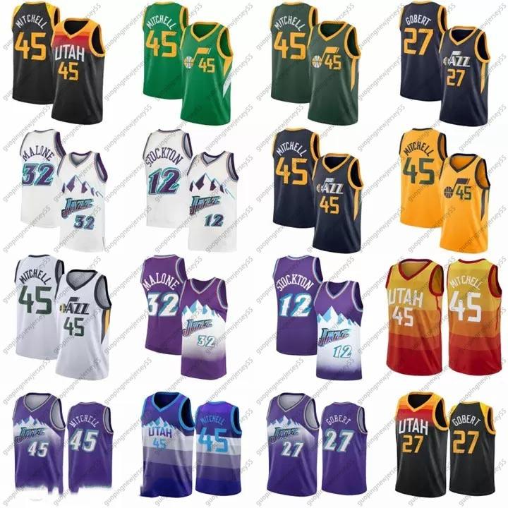 Vintage Donovan 45 Mitchell Basketball Jerseys Men's Rudy 27 Gobert Mike 10 Conley John 12 Stockton Karl 32 Malone Green Edition retro shirt
Vintage Donovan 45 Mitchell Basketball Jerseys Men's Rudy 27 Gobert Mike 10 Conley John 12 Stockton Karl 32 Malone Green Edition retro shirt