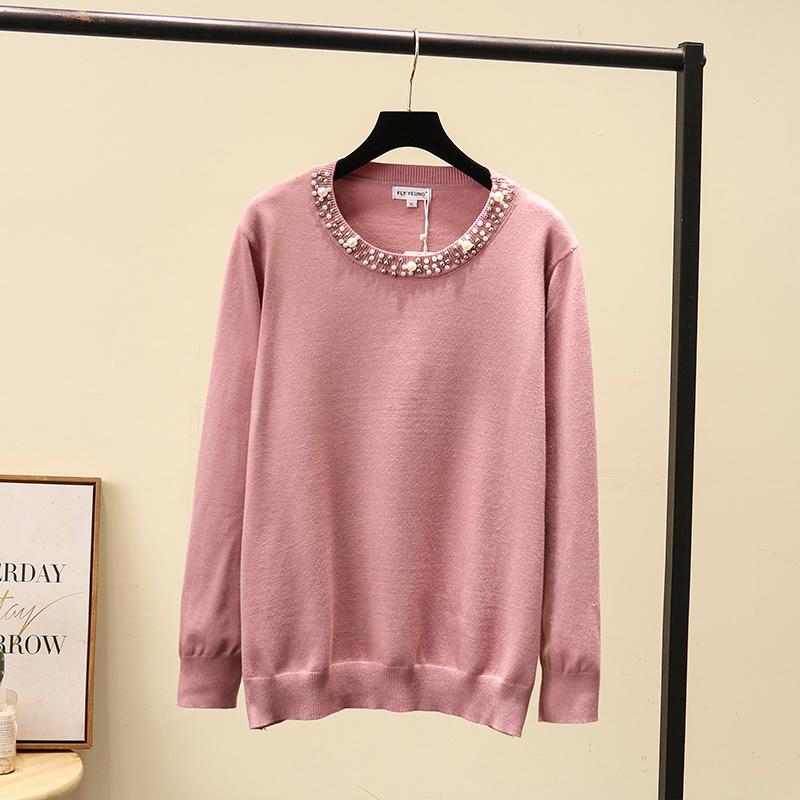 Women's Sweaters Plus Size Solid Pink Blue Beading O Neck Women Loose 2021 Autumn Winter Casual Ladies Pullovers Female Knitted Tops
Women's Sweaters Plus Size Solid Pink Blue Beading O Neck Women Loose 2021 Autumn Winter Casual Ladies Pullovers Female Knitted Tops