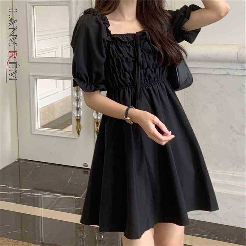 Summer Cute Dress For Women Square Collar Short Puff Sleeve Fold Large Size Dresses Female Fashion Korean Style 2D1641 210526, Black
Summer Cute Dress For Women Square Collar Short Puff Sleeve Fold Large Size Dresses Female Fashion Korean Style 2D1641 210526, Black
