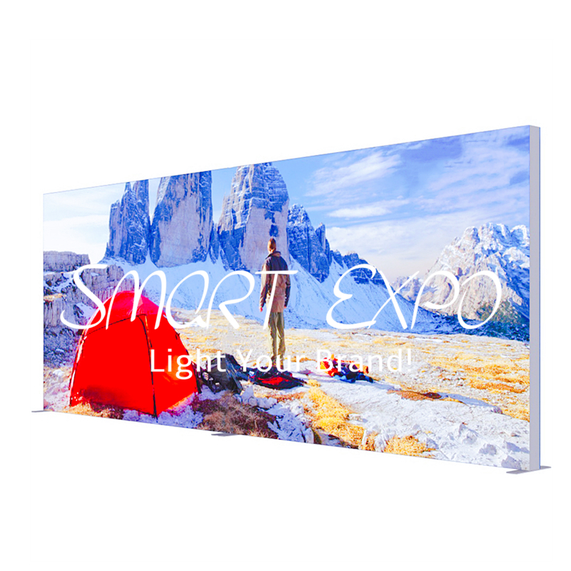 600x250cm Illuminated Portable Backwall Advertising Display with Double Sided Graphic Printing