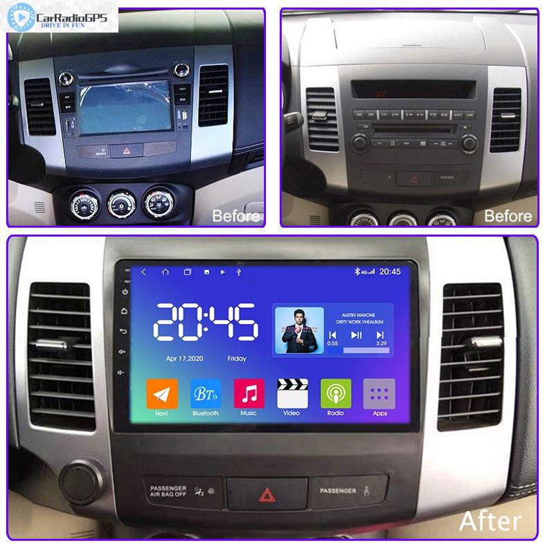 Touch Screen Car dvd Multimedia Player Gps Navigation Built-in DSP Stereo Radio Android 10 for Mitsubishi OUTLANDER-2006 support OBD Backup camera DVR