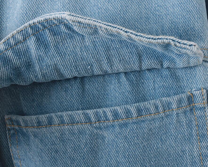 Autumn Blue Denim Long Shirt Vintage Woman Sleeve Single-breasted Blouse Single Pocket Maxi Femme Blusas Tops 210429