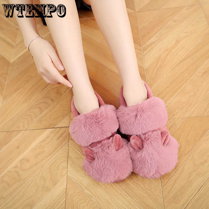 WTEMPO Winter Slippers Women Black Pink Rabbit Platform Slides Kawaii Slippers Thicken Fleece Warm Women Winter Slippers H0827
WTEMPO Winter Slippers Women Black Pink Rabbit Platform Slides Kawaii Slippers Thicken Fleece Warm Women Winter Slippers H0827