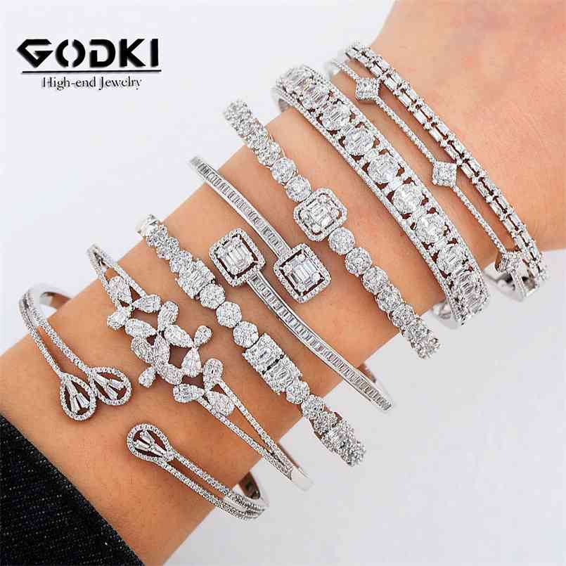 GODKI Luxury Stackable Cuff Bangles For Women Wedding Full AAA Cubic Zircon Crystal CZ Dubai Bridal Bracelets Party Jewelry 210918
GODKI Luxury Stackable Cuff Bangles For Women Wedding Full AAA Cubic Zircon Crystal CZ Dubai Bridal Bracelets Party Jewelry 210918