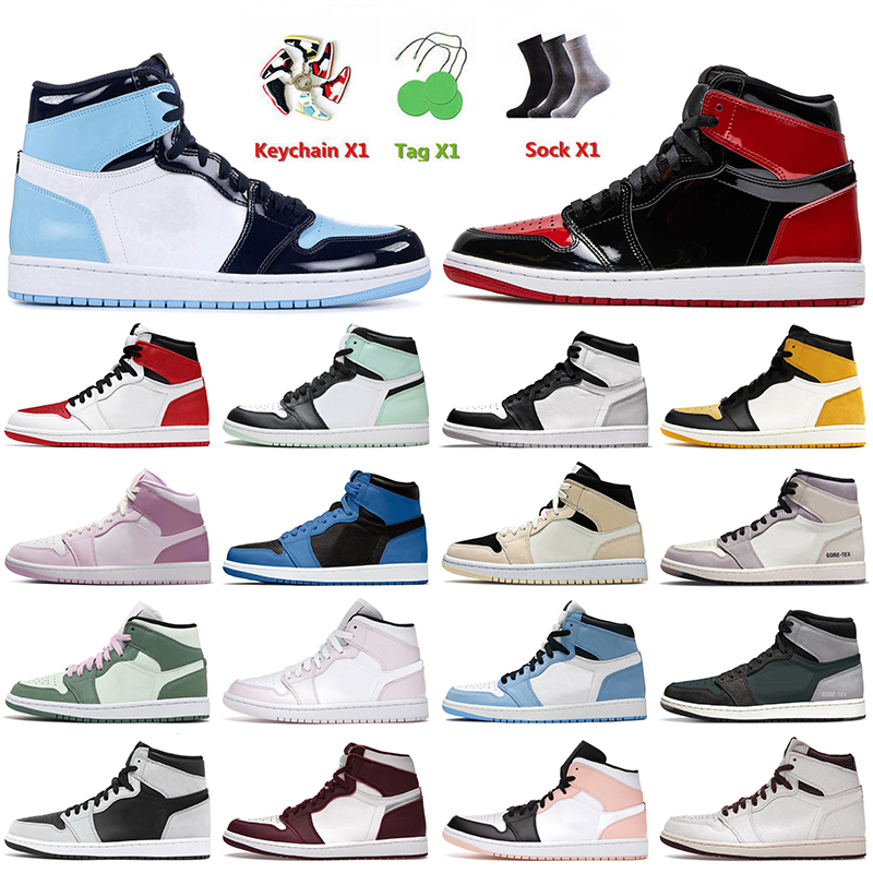 With Socks Jumpman 1 Womens Mens Trainers Basketball Shoes 1s UNC Patent Bred Rebellionaire High OG NRG Igloo Stage Haze Valentines Day 2022 Sneakers Yellow Toe, A10 patent bred 36-47
With Socks Jumpman 1 Womens Mens Trainers Basketball Shoes 1s UNC Patent Bred Rebellionaire High OG NRG Igloo Stage Haze Valentines Day 2022 Sneakers Yellow Toe, A10 patent bred 36-47