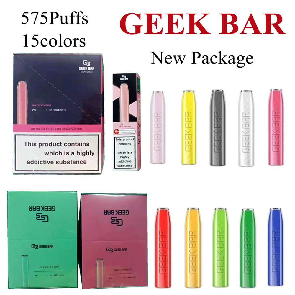 GEEK BAR Disposable E cigarettes 575 Puffs Vape Pen 2.4ml Prefilled Pods Cartridge 500mAh Battery Starter Kit New Package
GEEK BAR Disposable E cigarettes 575 Puffs Vape Pen 2.4ml Prefilled Pods Cartridge 500mAh Battery Starter Kit New Package