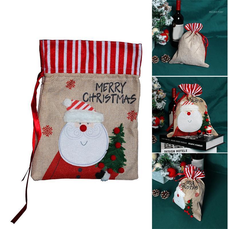 Gift Wrap Christmas Bag Drawstring Candy Cartoon Santa Linen Cloth Festival Snack Storage Holder Packing Accessories Christm 
Gift Wrap Christmas Bag Drawstring Candy Cartoon Santa Linen Cloth Festival Snack Storage Holder Packing Accessories Christm