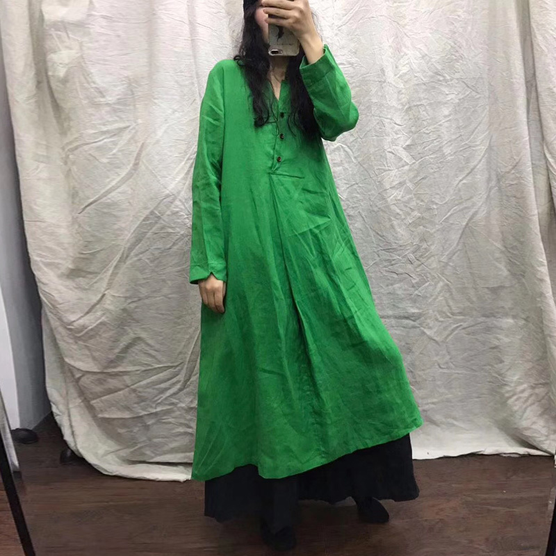 Johnature Women Linen Shirt Dresses Solid Color V-Neck Long Sleeve Button Autumn Female A-Line Vintage Clothes Casual Dress 210521, Purple
Johnature Women Linen Shirt Dresses Solid Color V-Neck Long Sleeve Button Autumn Female A-Line Vintage Clothes Casual Dress 210521, Purple