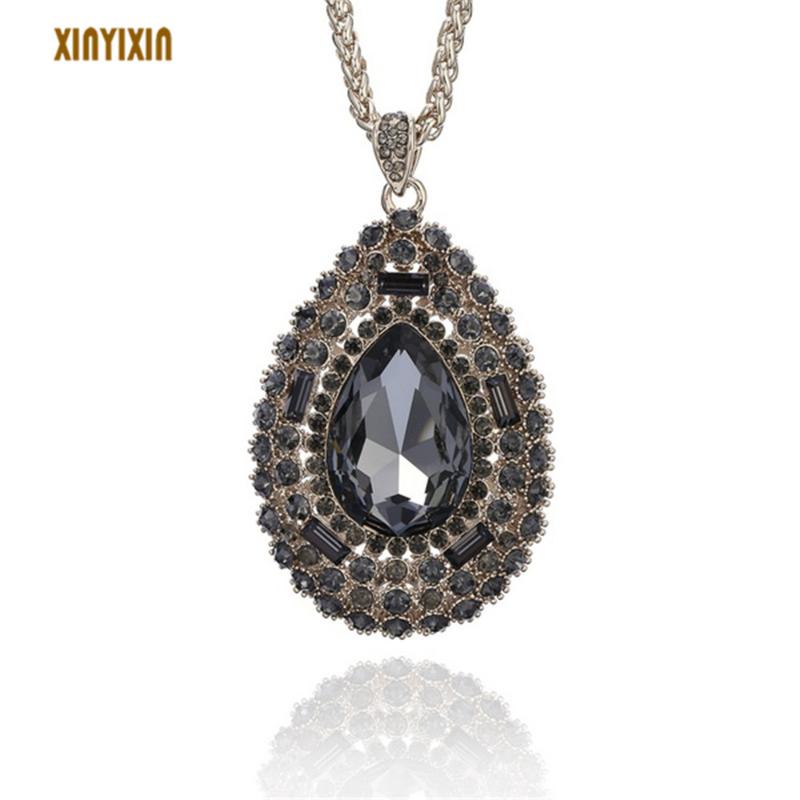 Pendant Necklaces Big Cobblestone Drop Crystal Pendants Vintage Rhinestone Chain Luxury Jewelry For Women Party Gifts
Pendant Necklaces Big Cobblestone Drop Crystal Pendants Vintage Rhinestone Chain Luxury Jewelry For Women Party Gifts