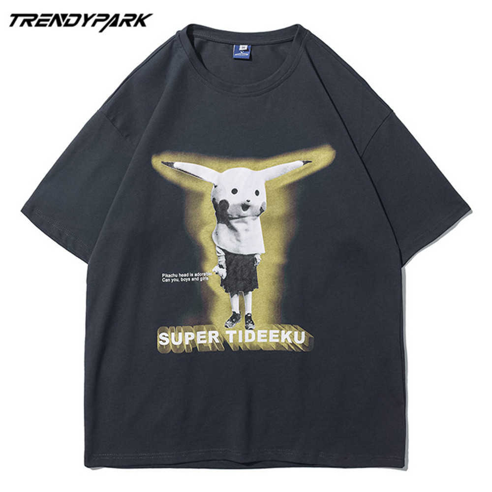 Men's T-shirt Funny Print Summer Short Sleeve Printed Tee Hip Hop Oversized Cotton Casual Harajuku Streetwear Top Tshirts 210601