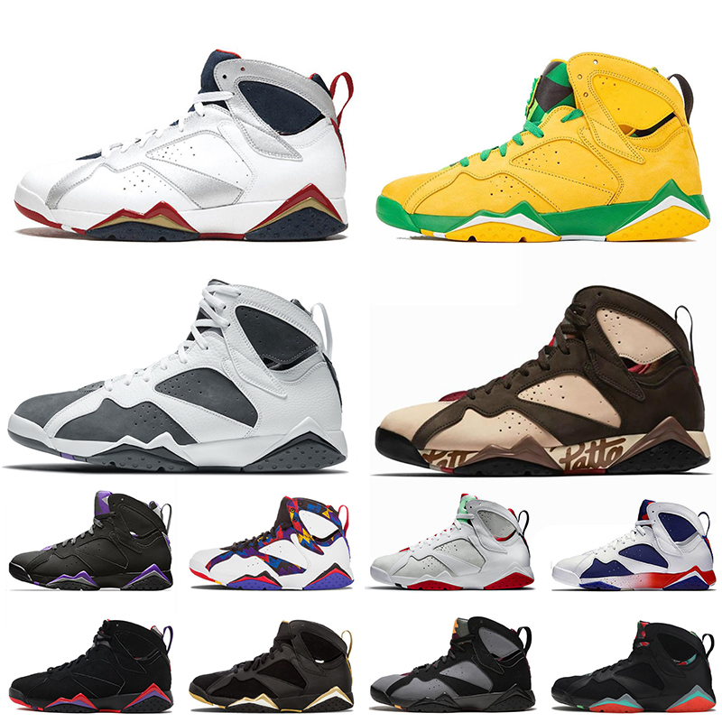 

Wholesale Jorden Retro 7s Mens Basketball Shoes Flint OG Olympic Hare French Blue Trainers Jumpman Oregon Ducks Patta Shimmer Air Jordan 7 Sneakers Size 40-47, #6 tinker alternate