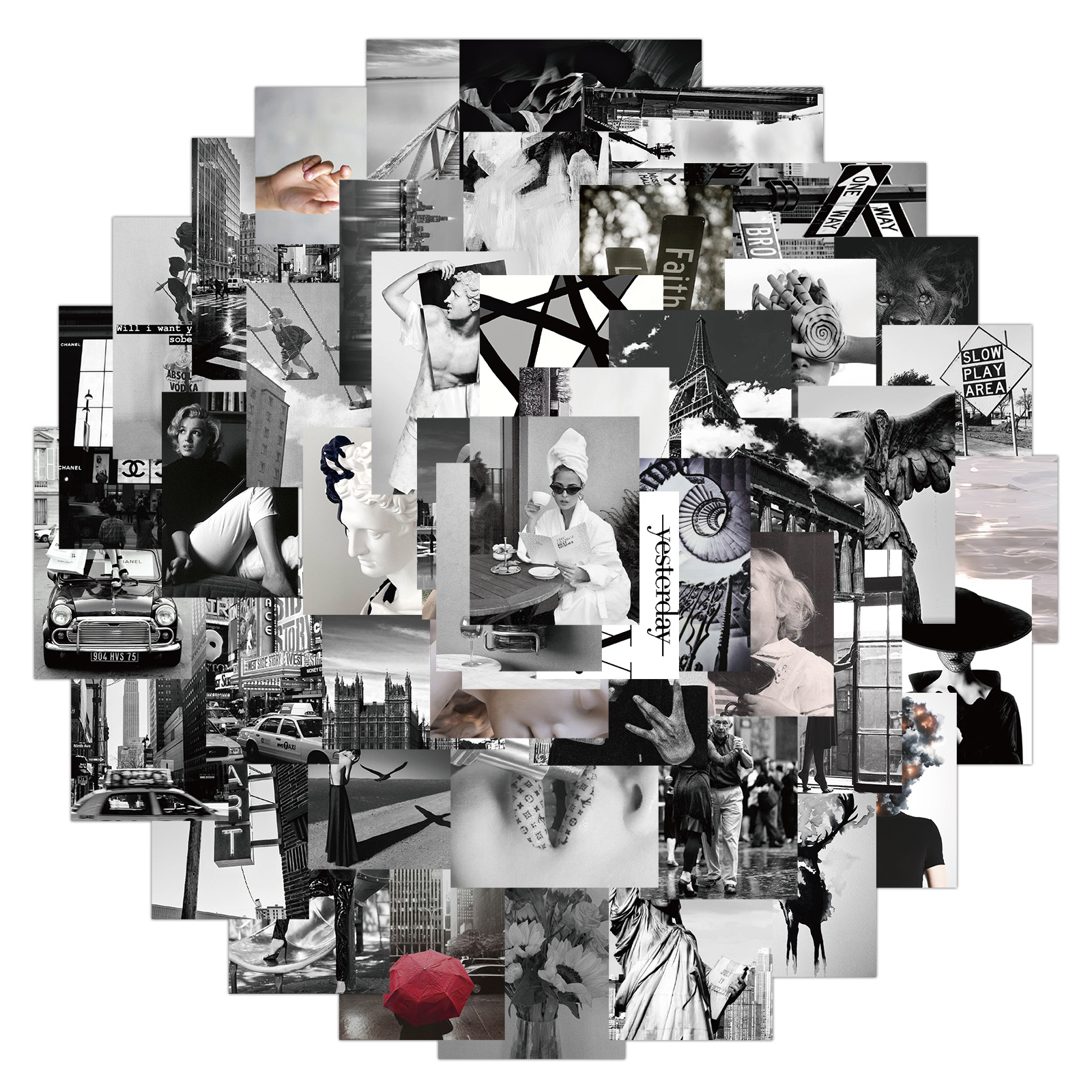 50 PCS Mixed Black White Declining city skateboard Stickers For Car Laptop Fridge Helmet Pad Bicycle Bike Motorcycle PS4 book Guitar Pvc Decal, Multi colors
50 PCS Mixed Black White Declining city skateboard Stickers For Car Laptop Fridge Helmet Pad Bicycle Bike Motorcycle PS4 book Guitar Pvc Decal, Multi colors