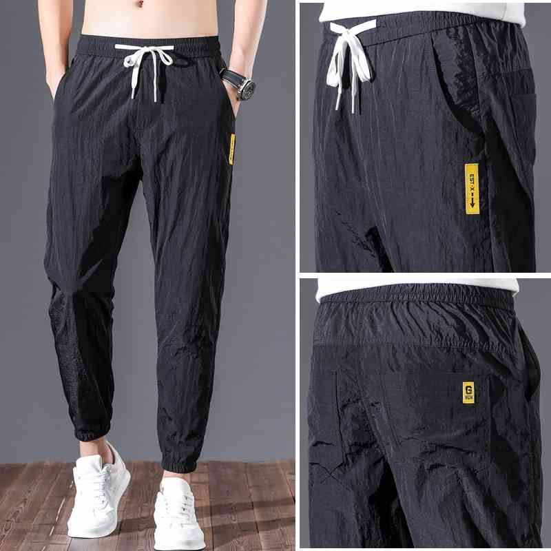 Varsanol Spring Mens Pants Breathable Joggers Trousers Pants Fashion Streetwear Full Length Pencil Pants Nylon Oversized 28-38 210601
