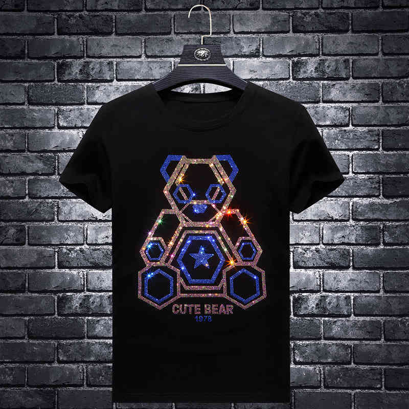 fashion t shirt european summer men's heavy industry ironing and drilling leisure short sleeve spirit guy black thin, White;black
fashion t shirt european summer men's heavy industry ironing and drilling leisure short sleeve spirit guy black thin, White;black