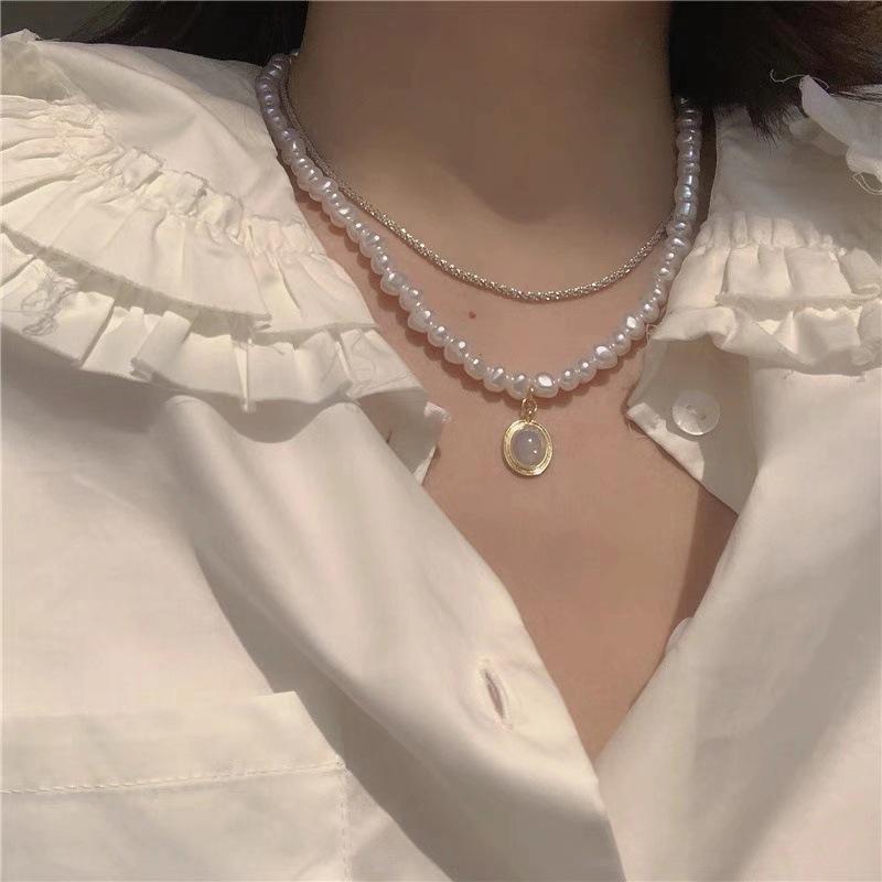 Chains Vintage Freshwater Pearl Choker Necklace For Women Girls Elegant Opal Collares Jewelry Kolye Gifts Korean Baroco Style
Chains Vintage Freshwater Pearl Choker Necklace For Women Girls Elegant Opal Collares Jewelry Kolye Gifts Korean Baroco Style