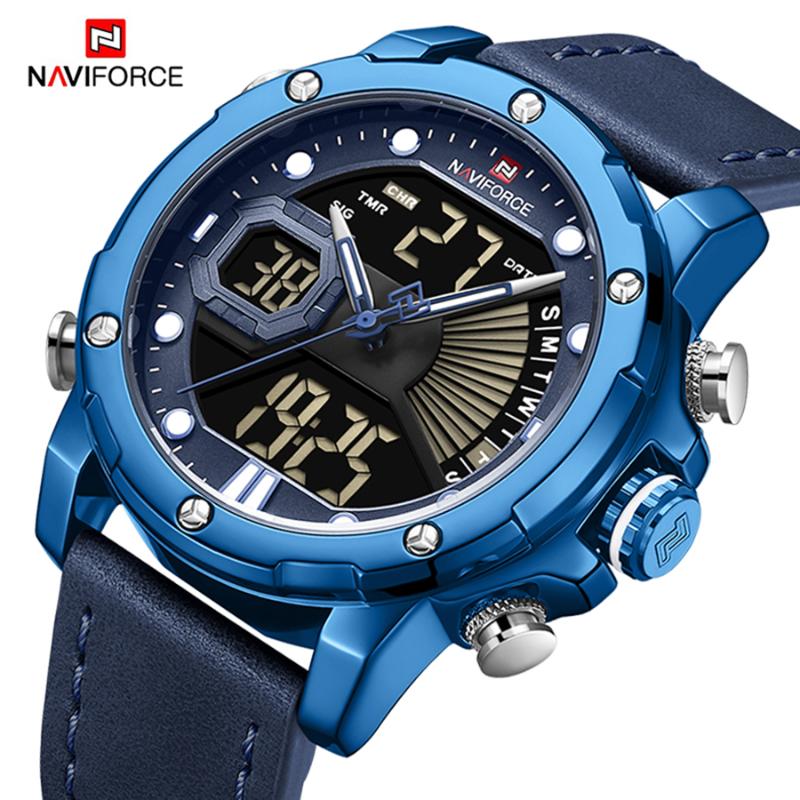 Wristwatches NAVIFORCE Mens Watches Top Luxury Leather Quartz Wristwatch LED Digital Fashion Luminous Waterproof Clock Men Relogio Masculino, Slivery;brown
Wristwatches NAVIFORCE Mens Watches Top Luxury Leather Quartz Wristwatch LED Digital Fashion Luminous Waterproof Clock Men Relogio Masculino, Slivery;brown