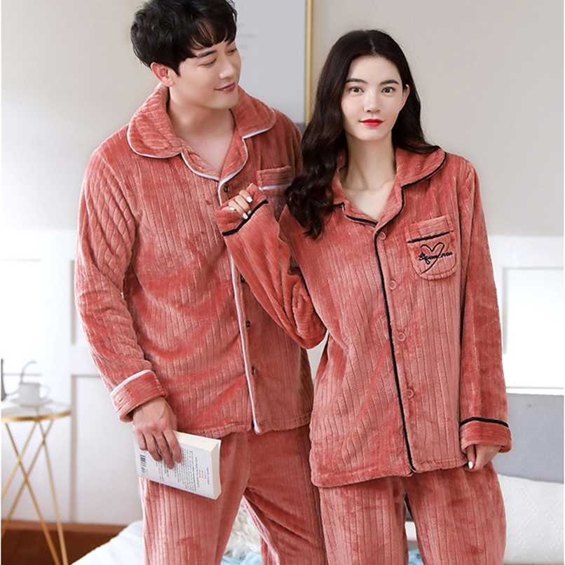 Winter Thick Soft Warm Flannel Pajamas Sets For Men Women Long Sleeve Sleepwear Suit Loungewear Homewear Home Clothes Pyjamas 211110, Pink stitch
Winter Thick Soft Warm Flannel Pajamas Sets For Men Women Long Sleeve Sleepwear Suit Loungewear Homewear Home Clothes Pyjamas 211110, Pink stitch