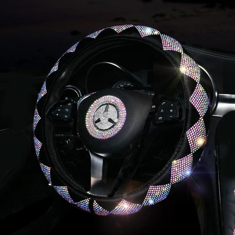 Steering Wheel Covers Bling Colorful Rhinestone Crystal Car Women Diamond Covered Steering-Wheel Case Interior Accessories
Steering Wheel Covers Bling Colorful Rhinestone Crystal Car Women Diamond Covered Steering-Wheel Case Interior Accessories