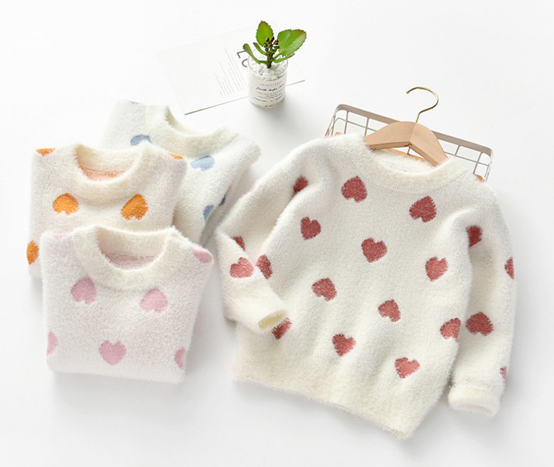 Girls love heart knitted sweater pullover kids round collar long sleeve princess tops children Valentine's Day pullover Q4354, Blue
Girls love heart knitted sweater pullover kids round collar long sleeve princess tops children Valentine's Day pullover Q4354, Blue
