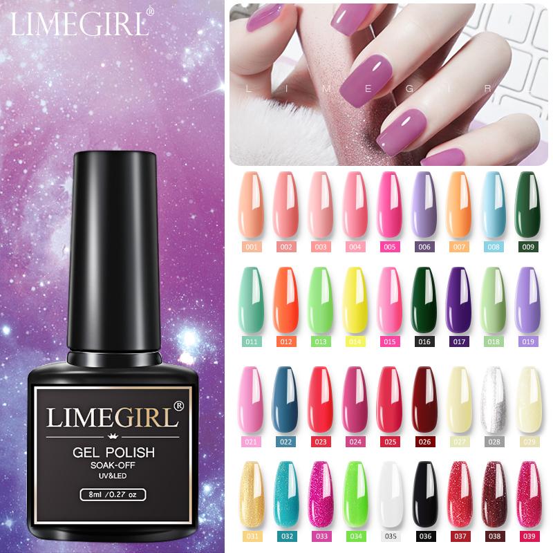 Nail Art Kits Limegirl Multiple Colour Gel Polish Set 80 Colors Semi Permanent UV Led Varnish Soak Off Lacquers Base Top Coat