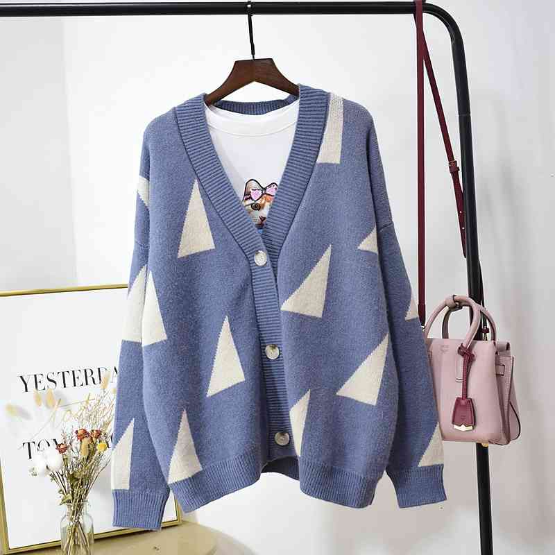 women's sweaters female vintage agev sweater, long sleeve jacket with loose collar, autumn and winter, , ldyr, White;black
women's sweaters female vintage agev sweater, long sleeve jacket with loose collar, autumn and winter, , ldyr, White;black